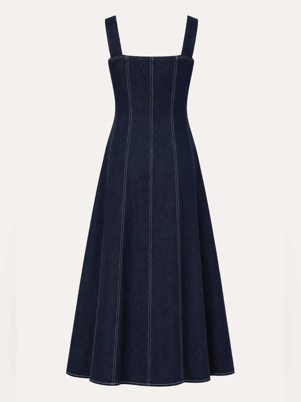 NWT Vintage Petal & Pup Callum Denim Midi Dress - Picture 2 of 8